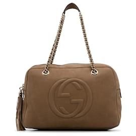 Gucci-Gucci Brown Soho Chain Shoulder Bag-Brown