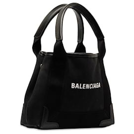 Balenciaga-Balenciaga Cabas en toile noire marine XS-Noir