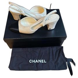 Slingback CHANEL Nero Beige