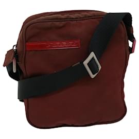 Prada-PRADA Sports Shoulder Bag Nylon Red Auth ar11386b-Red