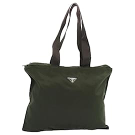 Prada-PRADA Tote Bag Nylon Khaki Auth 65378-Khaki
