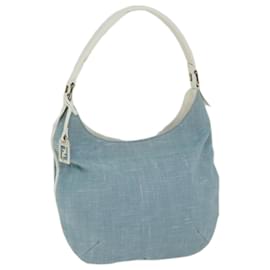 Fendi-FENDI Shoulder Bag Canvas Light Blue Auth 66604-Light blue