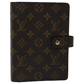 Louis Vuitton-LOUIS VUITTON Monogram Agenda MM Day Planner Cover R20105 LV Auth 66416-Monogram