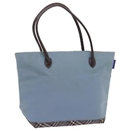 Autre Marque-Burberrys Blue Label Tote Bag Nylon Light Blue Auth ti1542-Light blue