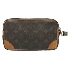 Louis Vuitton-LOUIS VUITTON Monogramm Marly Dragonne PM Clutch Bag M.51827 LV Auth am5803-Monogramm