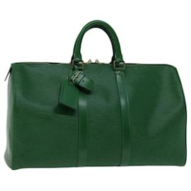 Louis Vuitton-Louis Vuitton Epi Keepall 45 Boston Bag Green M42974 LV Auth 66401-Green