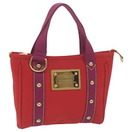 Louis Vuitton-LOUIS VUITTON Antigua Cabas PM Tote Bag Canvas Rouge M40037 LV Auth am5850-Red