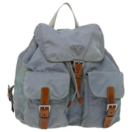 Prada-PRADA Backpack Nylon Light Blue Auth 65375-Light blue
