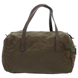 Prada-PRADA Hand Bag Nylon Khaki Auth 65372-Khaki