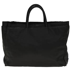 Prada-PRADA Tote Bag Nylon Black Auth 66384-Black