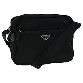 Prada-PRADA Shoulder Bag Nylon Black Auth yk10731-Black