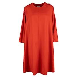 Saint Laurent-Yves Saint Laurent Midi Dress-Red
