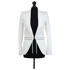 Chaqueta de algodón blanca Barbara Bui Blanco