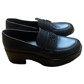 Mocassins Chanel en cuir noir 39.5 Noir