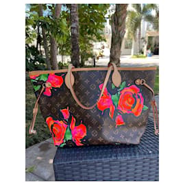 Louis Vuitton-Neverfull MM collection Stephen Sprous Roses-Multicolore