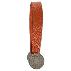 Hermès Malice magnetic glove clip Epsom leather orange Orange