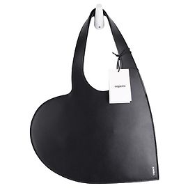 Coperni Bolsa de ombro em couro com coração Preto