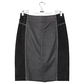 Burberry Leder Minirock schwarz Schwarz