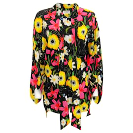 Autre Marque-Balenciaga – Swing-Übergroße Bluse mit Blumendruck-Mehrfarben
