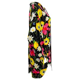 Autre Marque-Blusa extragrande con vuelo y estampado floral de Balenciaga-Multicolor