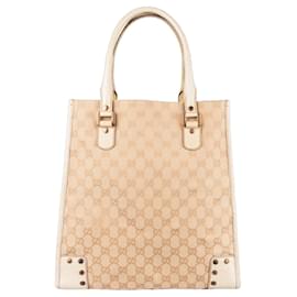 Gucci-Sac cabas avec ceinture en jacquard Abbey Monogram Gucci GG-Blanc