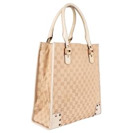 Gucci-Gucci Abbey Shopper-Tasche aus Jacquard mit GG-Monogramm-Weiß