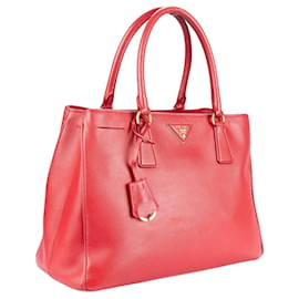 Prada-Prada Galleria Handtasche aus rotem Saffiano-Leder-Rot