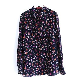 Altuzarra Camicia in seta nera e floreale di Atuzarra Nero