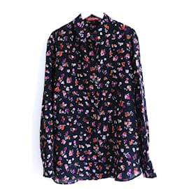 Altuzarra-Camisa de seda negra y floral Atuzarra-Negro