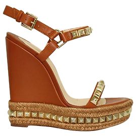 Christian Louboutin Cataclou Marrom 120 Cunhas da plataforma Marrom