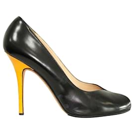 Yves Saint Laurent-Zapatos de tacón peep toe Tribute negros-Negro