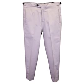 Autre Marque-Mr. P Straight-Leg Trousers in Grey Cotton-Grey