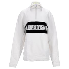 Tommy Hilfiger-Sweat-shirt en coton mélangé pour hommes-Blanc