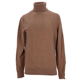 Tommy Hilfiger Luxuriöser Herren-Rollkragenpullover aus Wolle Braun Beige