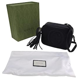 Gucci-Gucci Small Soho Disco Crossbody Bag in Black Leather-Black