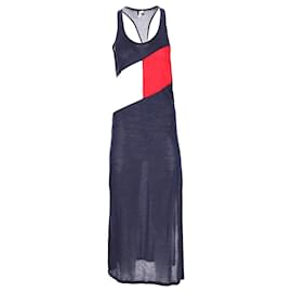 Tommy Hilfiger-Vestido regata feminino com cor bloqueada-Azul marinho