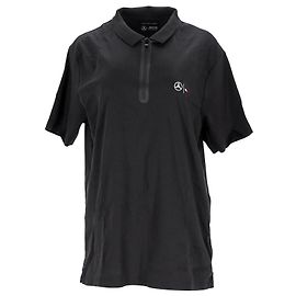 Tommy Hilfiger Polo da uomo con mezza zip Mercedes Benz Nero