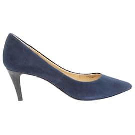 Diane Von Furstenberg-Scarpe in pelle scamosciata blu scuro-Blu,Blu navy