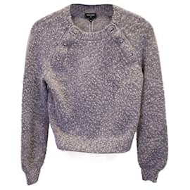 Chanel-Chanel CC Button Detailed Pullover in Grey Wool-Grey