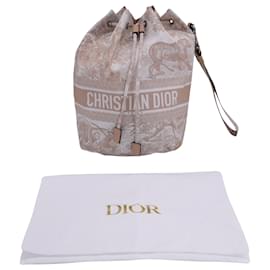 Christian Dior-Christian Dior Pochette DiorTravel en Nylon Beige-Autre