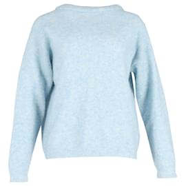 Acne Studios Dramatischer Pullover aus hellblauer Wolle Blau Hellblau