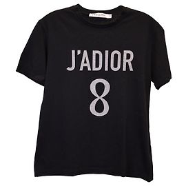 Christian Dior J'Adior 8 Camiseta de Algodón Negro Negro