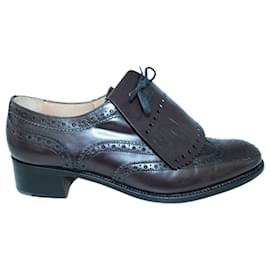 Church's-Zapatos Constance en marrón oscuro con corte láser-Castaño