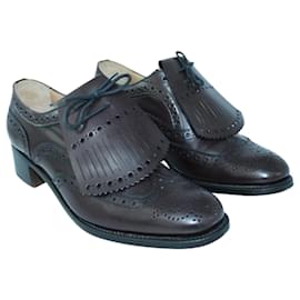 Church's-Zapatos Constance en marrón oscuro con corte láser-Castaño