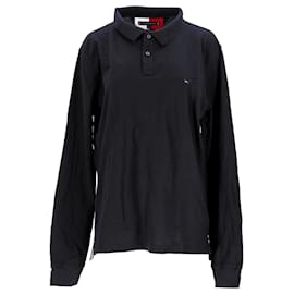 Tommy Hilfiger-Mens Th Cool Slim Long Sleeve Polo-Navy blue