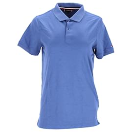 Tommy Hilfiger-Slim Fit-Poloshirt für Herren aus reiner Baumwolle-Blau