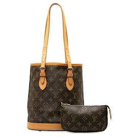 Louis Vuitton-Louis Vuitton Monogram Petite Bucket PM Canvas Handbag M42238 in Good condition-Other