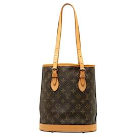 Louis Vuitton-Louis Vuitton Monogram Petite Bucket PM Canvas Handbag M42238 in Good condition-Other