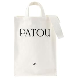 Autre Marque-Vertical Shopper Bag - PATOU - Cotton - White-White