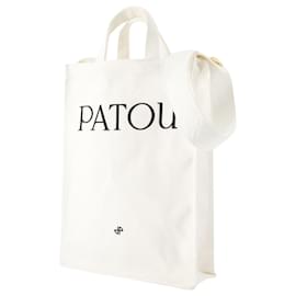 Autre Marque-Vertical Shopper Bag - PATOU - Cotton - White-White